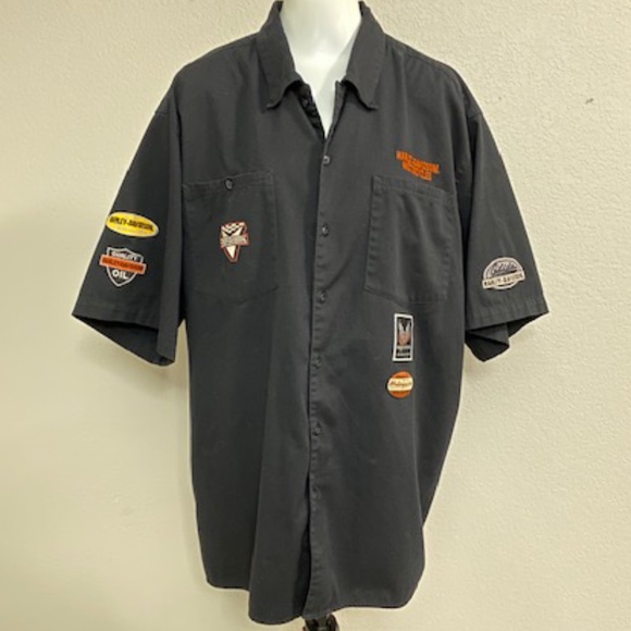 Harley-Davidson Other - Harley-Davidson Work Shirt w/Licensed Patches 2XL